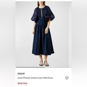 -JOSLIN Ivana Pintuck Cutout Linen Midi Dress
From Neiman Marcus. Fits si…